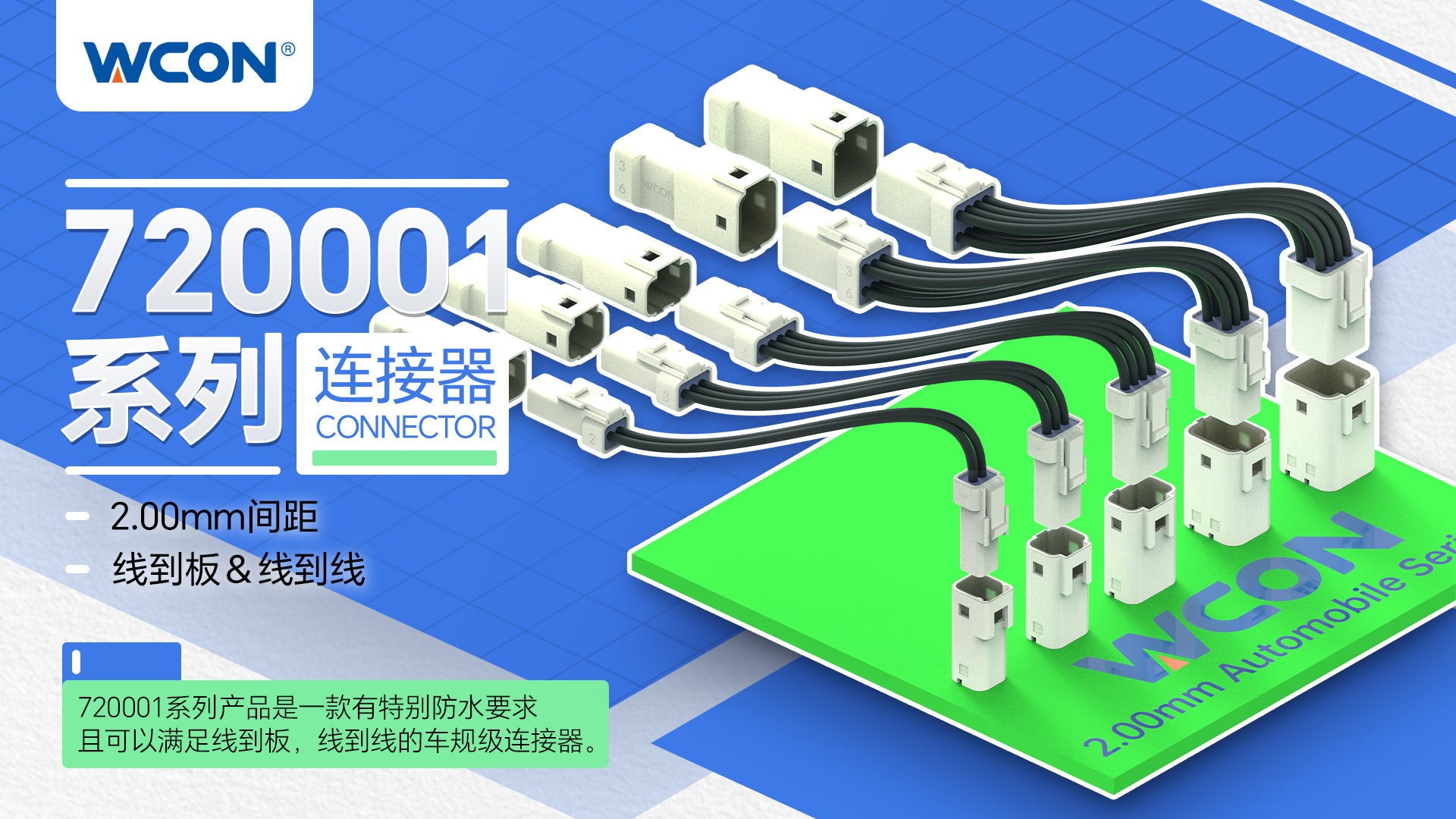 720001 Series Automotive Grade Connectors: Small Size, High Protection Rating