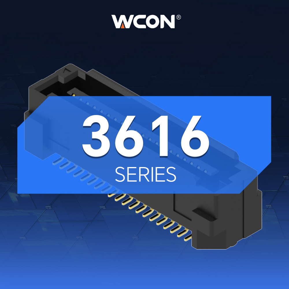 3616 Series Connector: 0.8mm pitch, enabling high-density interconnection and flexible stacking